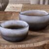Janka Tealight Holders Smoked-Charcoal Set of 2