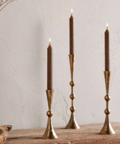 Javanee Candle Holder-Antique Brass