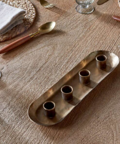 Amita Antique Brass Long Candle Holder
