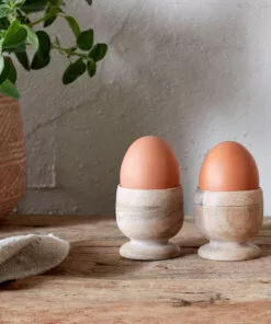 Awa Wooden Egg Cup - Natural - (Set of 2)