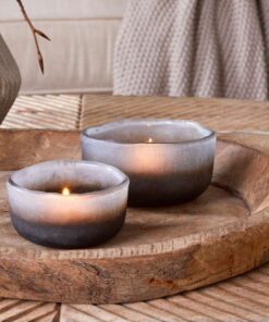 Janka Tealight Holders Smoked-Charcoal Set of 2