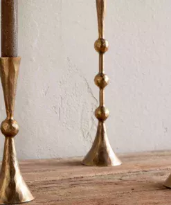 Javanee Candle Holder-Antique Brass