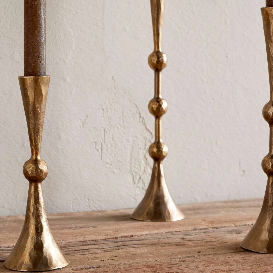 Javanee Candle Holder-Antique Brass