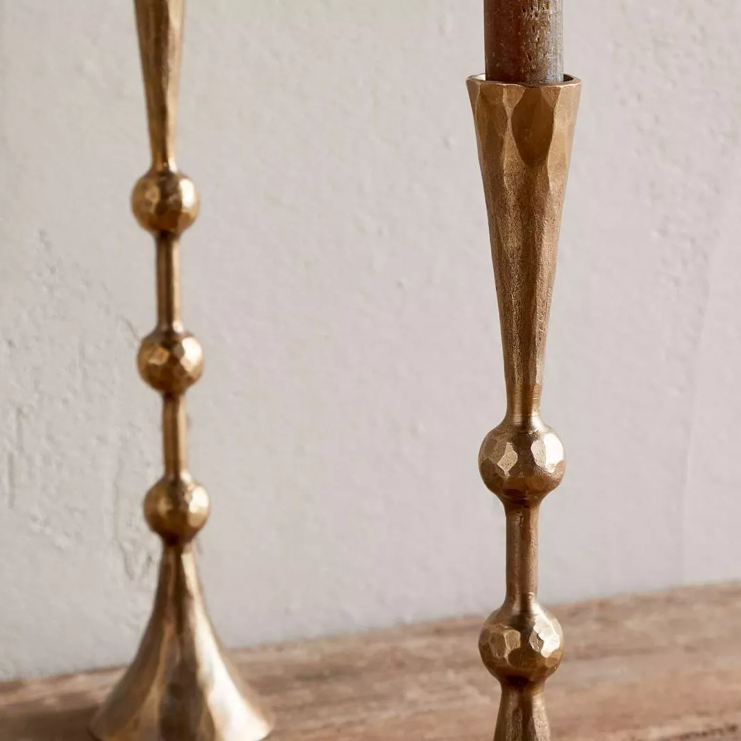 Javanee Candle Holder-Antique Brass