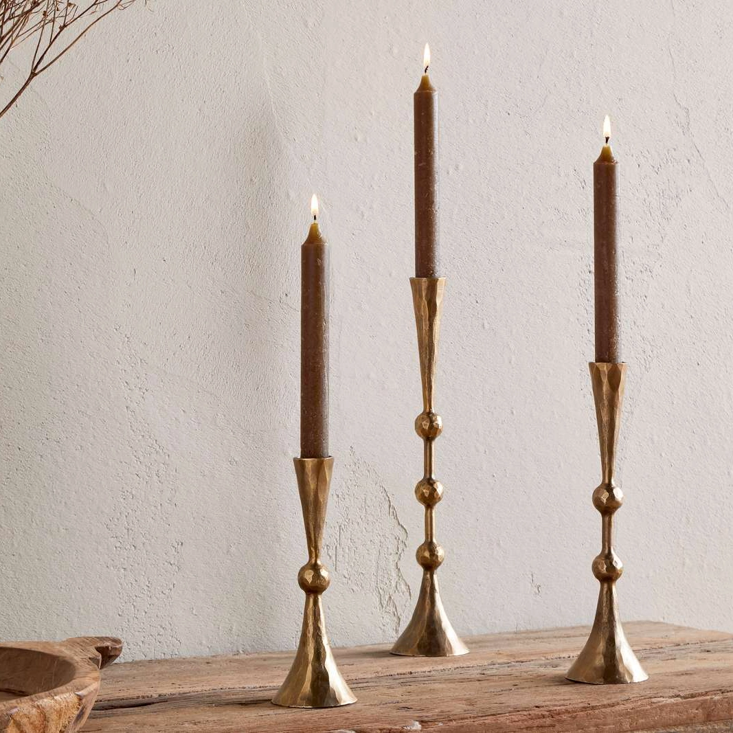 Javanee Candle Holder-Antique Brass
