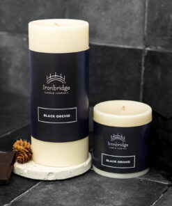 Black Orchid Pillar Candle Collection
