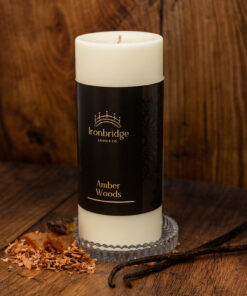 Amber Woods Pillar Candle - Large