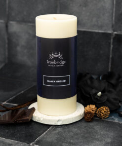 Black Orchid Pillar Candle - Large