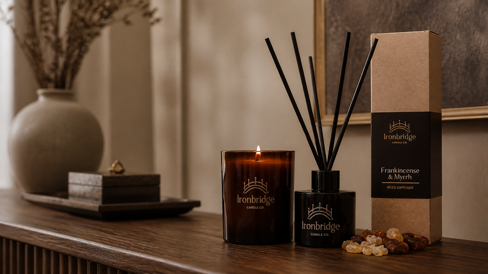 Ironbridge Candle Company Amber Collection Banner