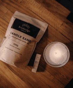 Candle Sand plus Wicks with lit Candle Sand
