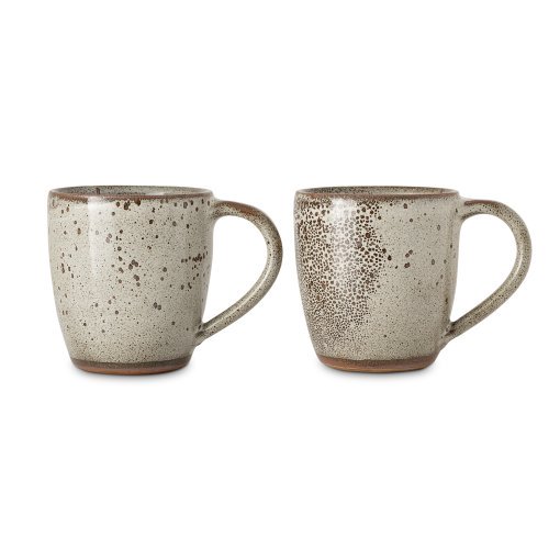 Close-up of the Cam Large Mug - Mocha by Nkuku, showing the textured ceramic surface, warm mocha glaze and natural variation created by the reactive finish.