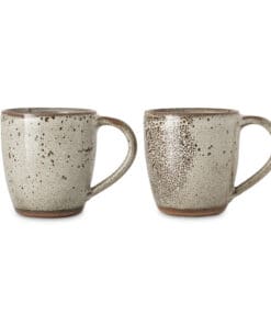 Close-up of the Cam Large Mug - Mocha by Nkuku, showing the textured ceramic surface, warm mocha glaze and natural variation created by the reactive finish.