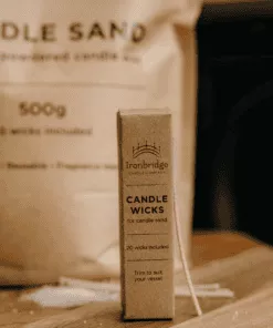 Candle Sand Wicks in Kraft Box - 20 Wicks Included