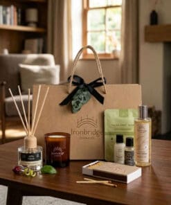 Candle & Skin Care Discovery Gift Set - with Cherry Seduction Candle, Lime, Basil & Mandarin Reed Diffuser, Lime, Basil & Mandarin Hand wash & Lotion, and Cassi & Fig body Wash