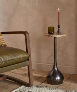 Israj Marble & Iron Side Table