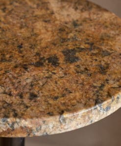 Israj Marble & Iron Side Table - Image 4